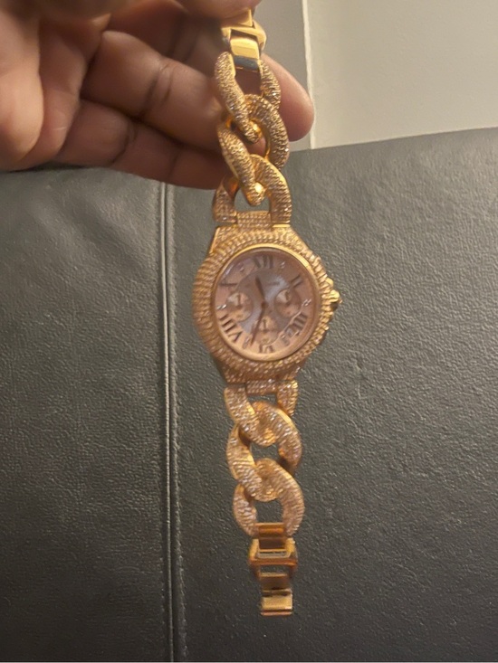 Michael Kors Women’s Rose Gold Crystal Pavé Chronograph Watch EUC MK3196 44MM main image 14